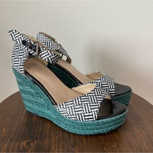 Vintage Stuart Weitzman Espadrille Wedge Platforms 39